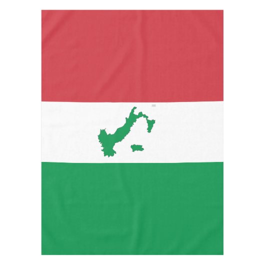イタリア-イタリアンな旗の地図 テーブルクロス (正面)