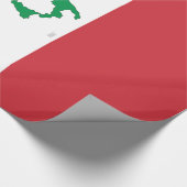 イタリア-イタリアンな旗の地図 ラッピングペーパー (角)