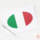 イタリア/イタリアン国旗 楕円形シール (封筒)
