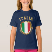 イタリア/イタリア国旗のシールドTシャツ Tシャツ (正面)