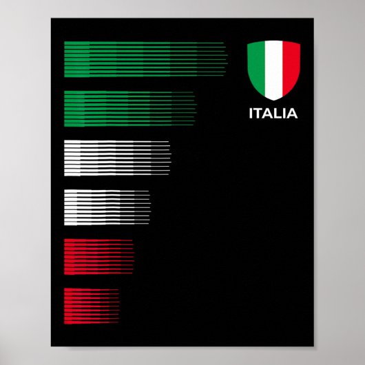 イタリア イタリア国旗 エンブレム - イタリアの誇り 先祖代々 ポスター (正面)
