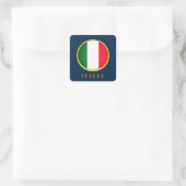 イタリア - イタリア国旗 スクエアシール (バッグ)