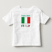 イタリア イタリア国旗 緑 カスタマイズ トドラーTシャツ (正面)