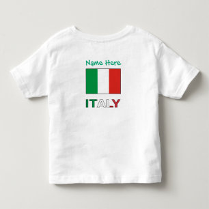 イタリア イタリア国旗 緑 カスタマイズ トドラーTシャツ