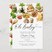 イタリア | イタリア料理 | ベビーシャワー 招待状 (正面/裏面)