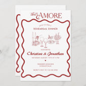 イタリア | イタリア料理 | リハーサルディナー 招待状 (正面/裏面)