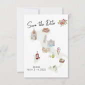 イタリア, イタリア旅行, イタリアのSave the Date 招待状 (正面)