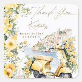 イタリア イタリア ポジターノ アマルフィ ヴェスパ ブライダルシャワーパーティー スクエアシール