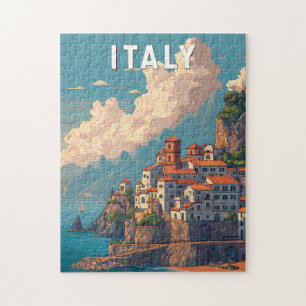 イタリア イラスト 旅行 アート ヴィンテージ ジグソーパズル