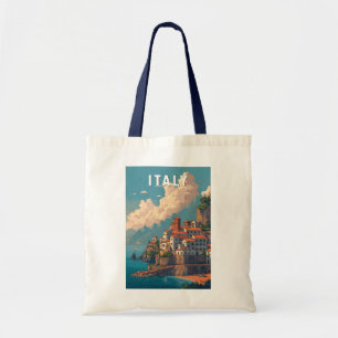 イタリア イラスト 旅行 アート ヴィンテージ トートバッグ