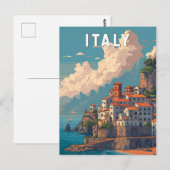 イタリア イラスト 旅行 アート ヴィンテージ ポストカード (正面/裏面)