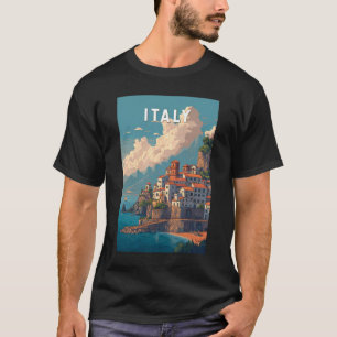イタリア イラスト 旅行 アート ヴィンテージ Tシャツ