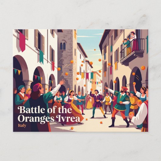 イタリア イヴレーア オレンジ合戦 ポストカード (正面)