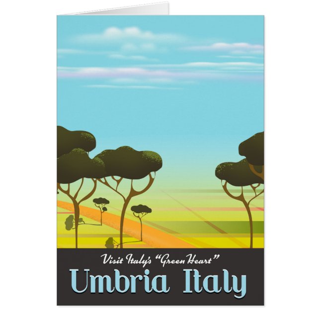 イタリア・ウンブリア州の旅行ポスター (正面)