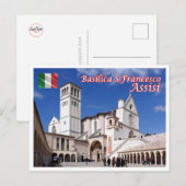イタリア – ウンブリア – アッシジ – サンフランチェスコ教会 – ポストカード (正面/裏面)