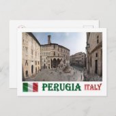 イタリア – ウンブリア – ペルージャ – 都市景観 – ポストカード (正面/裏面)