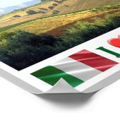 イタリア – ウンブリア – 典型的なウンブリアの風景 –  ポスター (角)