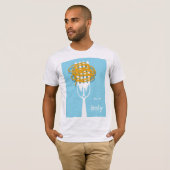 イタリア エアメール ヴィンテージ スタイル 旅行 ポスター Tシャツ (正面フル)