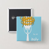 イタリア エア旅行 ヴィンテージ スタイル ポスター 缶バッジ (正面&裏面)