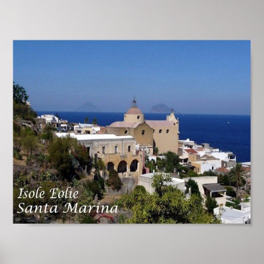 イタリア – エオリア諸島 – サリナ島 –  ポスター (正面)