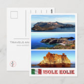 イタリア – エオリア諸島 – モザイク –  ポストカード (正面/裏面)