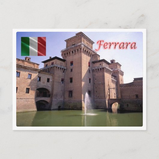 イタリア – エミリア・ロマーニャ – Ferrara – 外部ビュー – ポストカード (正面)