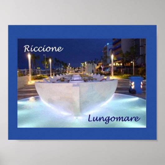 イタリア – エミリア・ロマーニャ – Riccione – シーフロント – ポスター (正面)