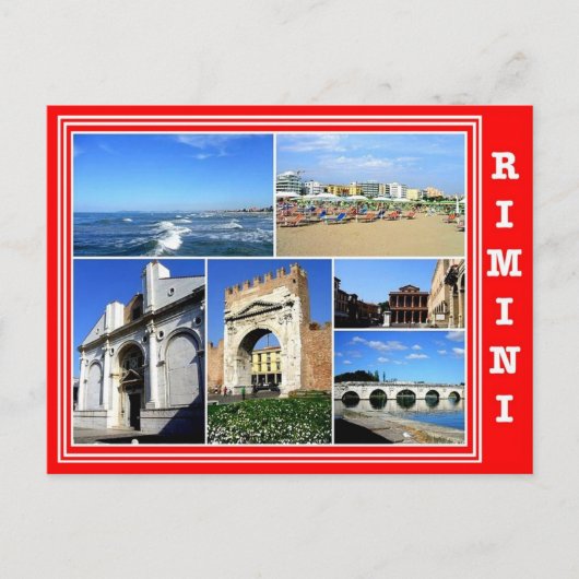 イタリア – エミリア・ロマーニャ – Rimini – モザイク –  ポストカード (正面)