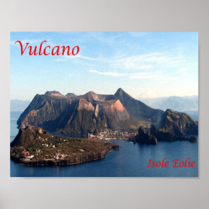 イタリア – エーオリアン諸島 – ストロンボリ火山 –  ポスター