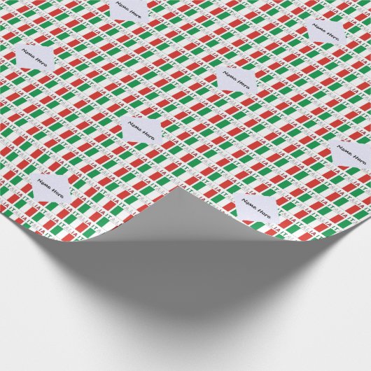 イタリア・エ・バンディエラ・イタリアナ、名前で並べる ラッピングペーパー (角)