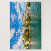 イタリア，オルタ湖のサン・ジュリオ島 ジグソーパズル (縦)