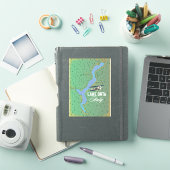 イタリア オルタ湖 湖の地図 シール (iPadカバー)