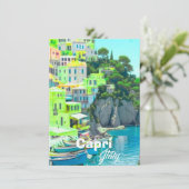 イタリア・カプリ島の旅行絵葉書、イタリア旅行絵葉書 サンキューカード (スタンド正面)