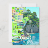 イタリア・カプリ島の旅行絵葉書、イタリア旅行絵葉書 サンキューカード (正面)