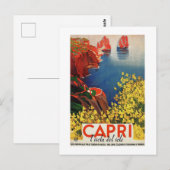 イタリア - カプリ島 太陽の島 ポストカード (正面/裏面)