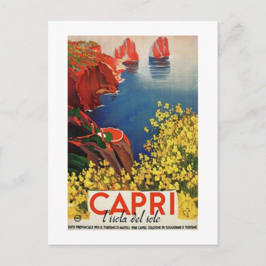 イタリア - カプリ島 太陽の島 ポストカード (正面)