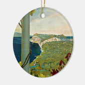 イタリア,カプリ,ヴィンテージ旅行ポスターアートイタリア セラミックオーナメント (左)