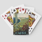 イタリア，カプリ，ヴィンテージ旅行ポスターアートイタリア トランプ (裏面)