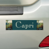 イタリア,カプリ,ヴィンテージ旅行ポスターアートイタリア バンパーステッカー (車上)