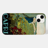 イタリア,カプリ,ヴィンテージ旅行ポスターアートイタリア Case-Mate iPhoneケース (裏面 (横))