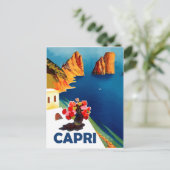 イタリア、カプリ ヴィンテージ旅行 ポストカード (スタンド正面)