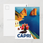 イタリア、カプリ ヴィンテージ旅行 ポストカード (正面/裏面)