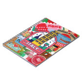 イタリア – カラフル旅行切手とシール ノートブック (左側)