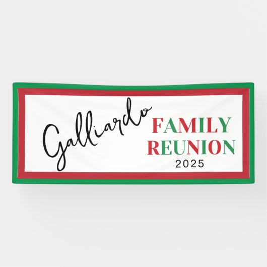 イタリア カラー ファミリー リユニオン 横断幕 (横)