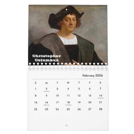 イタリア カレンダー (2月 2026)