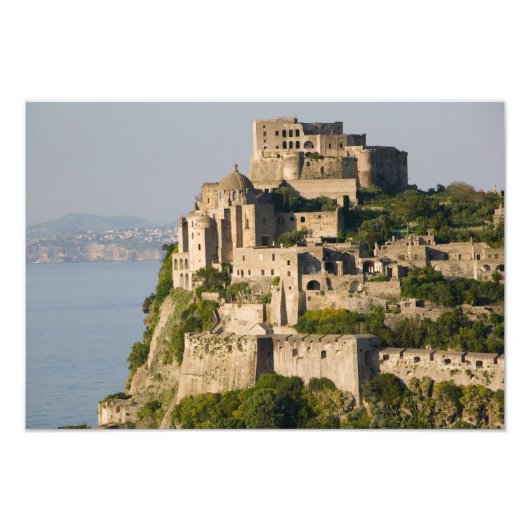 イタリア、カンパニア州、ナポリ湾)、イスキア島 フォトプリント (正面)
