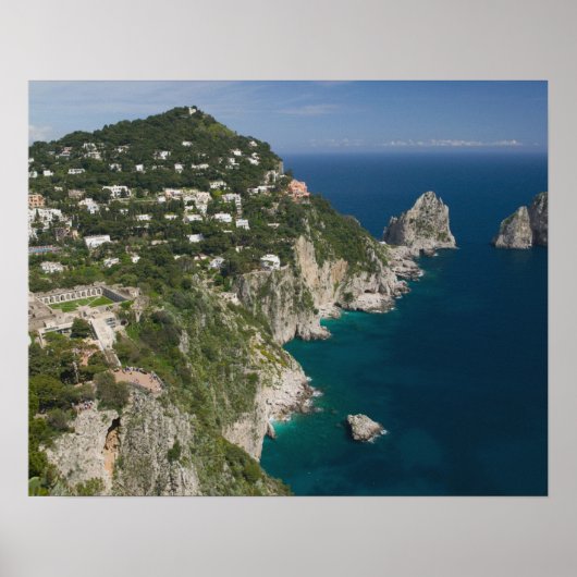 イタリア、カンパニア州(ナポリ湾)、カプリ島: ポスター (正面)