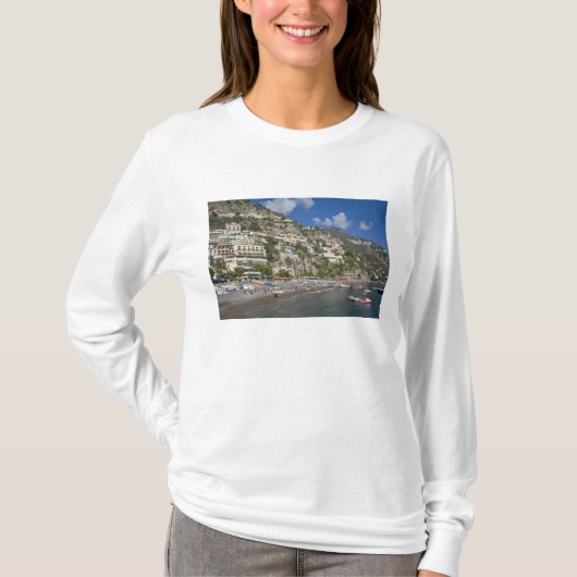 イタリア カンパニア州 ポジティターノの海岸 Tシャツ (正面)
