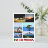 イタリア - カンパニア - イスキア島 - 愛してる ポストカード (スタンド正面)