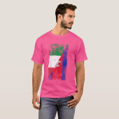 イタリア カンボジア 旗 - イタリア人 カンボジア人 Tシャツ (正面フル)